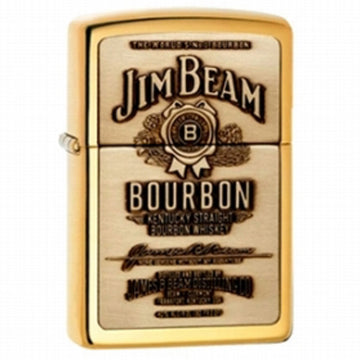 Zippo - Jim Beam Emblem Brass Lighter - 254BJB.929