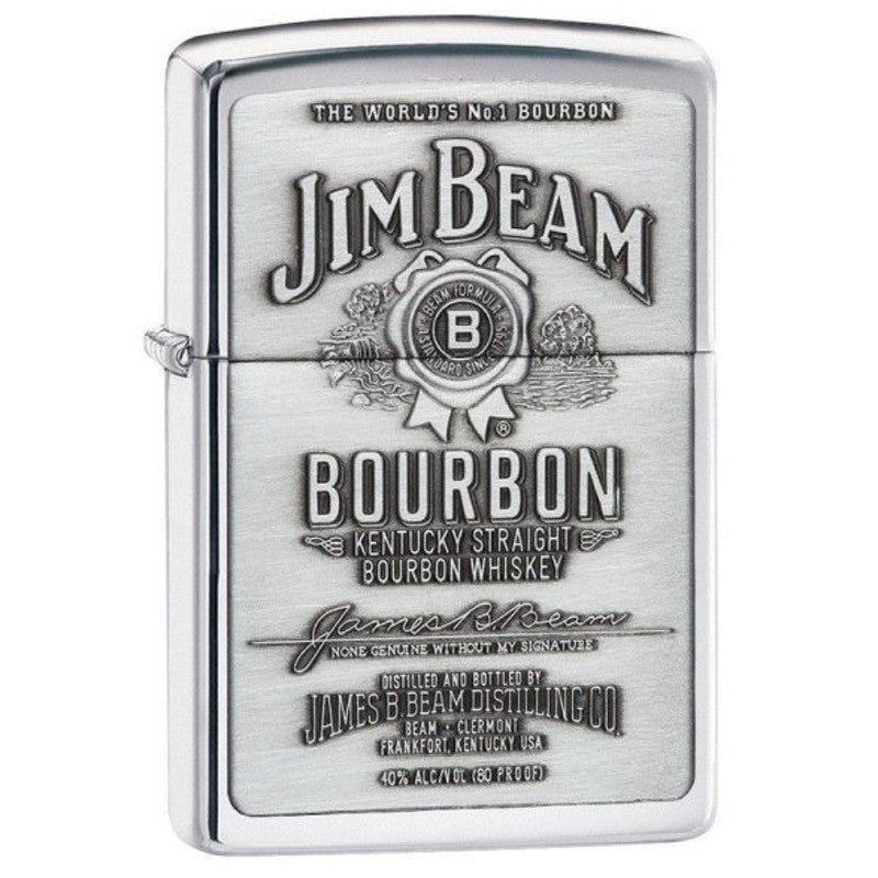 Zippo - Jim Beam Emblem Chrome Lighter - 250JB.928