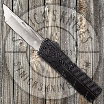 CobraTec Knives - Tanto Lightweight Knife - 3.25 Inch Blade - Black Handle - BCTLWTNS