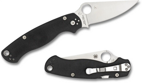 Spyderco Paramilitary 2 - Left Handed - Black G10 -  C81GPLE2