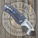 Medford - Der Hund (Hunden) - S35VN - Tumbled Finish - Faced/Flamed Handles - Iced Blue - MK203MKT-2