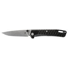 Gerber Zilch - Drop Point Plain Edge - Black Handle - Stone Wash Blade - 30-001878