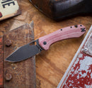 GiantMouse ACE Grand - Red Canvas Micarta - Black PVD Stonewashed M390 - CLOSEOUT-2
