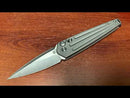 Medford - Nosferatu Auto - S35VN -Tumbled Blade - Tumbled Handles - Standard Hardware and Clip - Black Aluminum Breaker-3