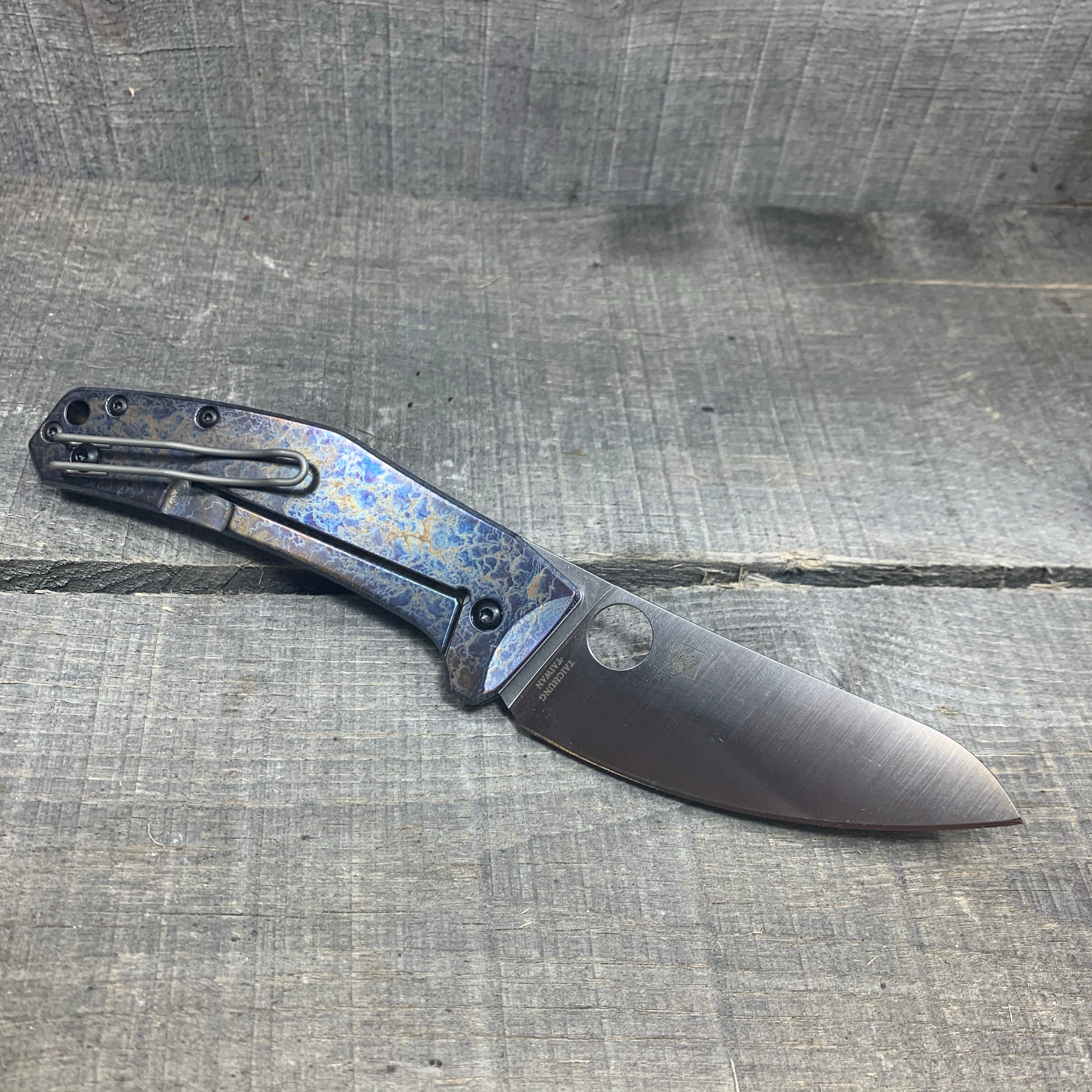 Spyderco Spydie Chef - St. Nick's Custom Anodization - Lightning Strike Finish - 0