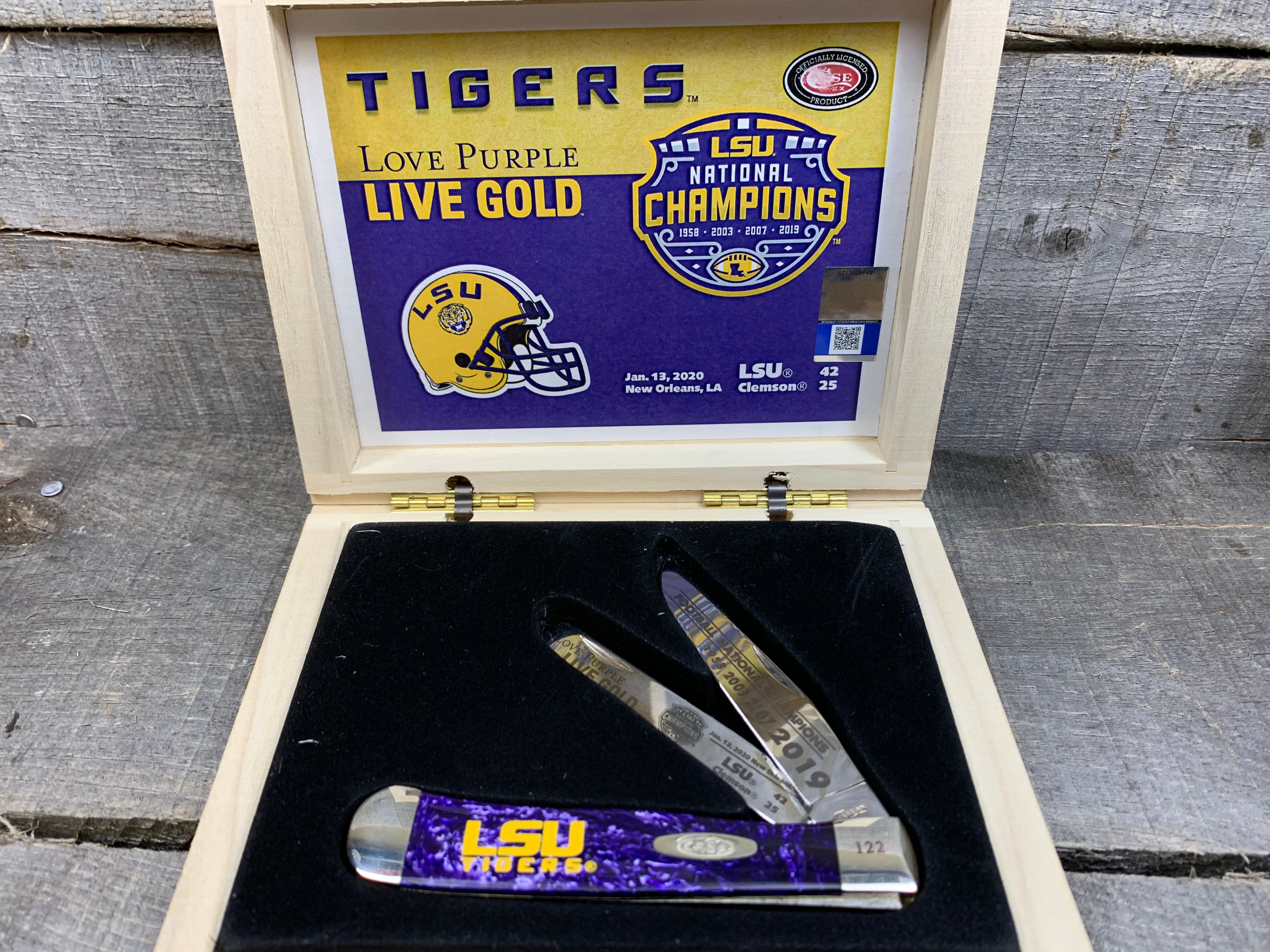 Case - 2019 LSU Championship - Purple Corelon - LSU19-CATTP