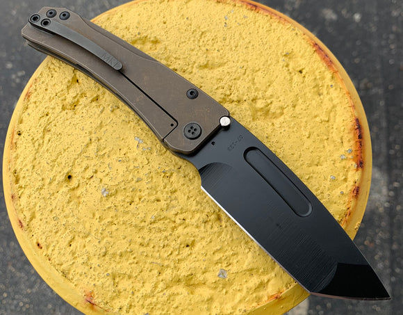 Medford - Slim Midi Marauder - S35VN - PVD Tanto Blade - Bronze Ano - PVD Clip and Hardware