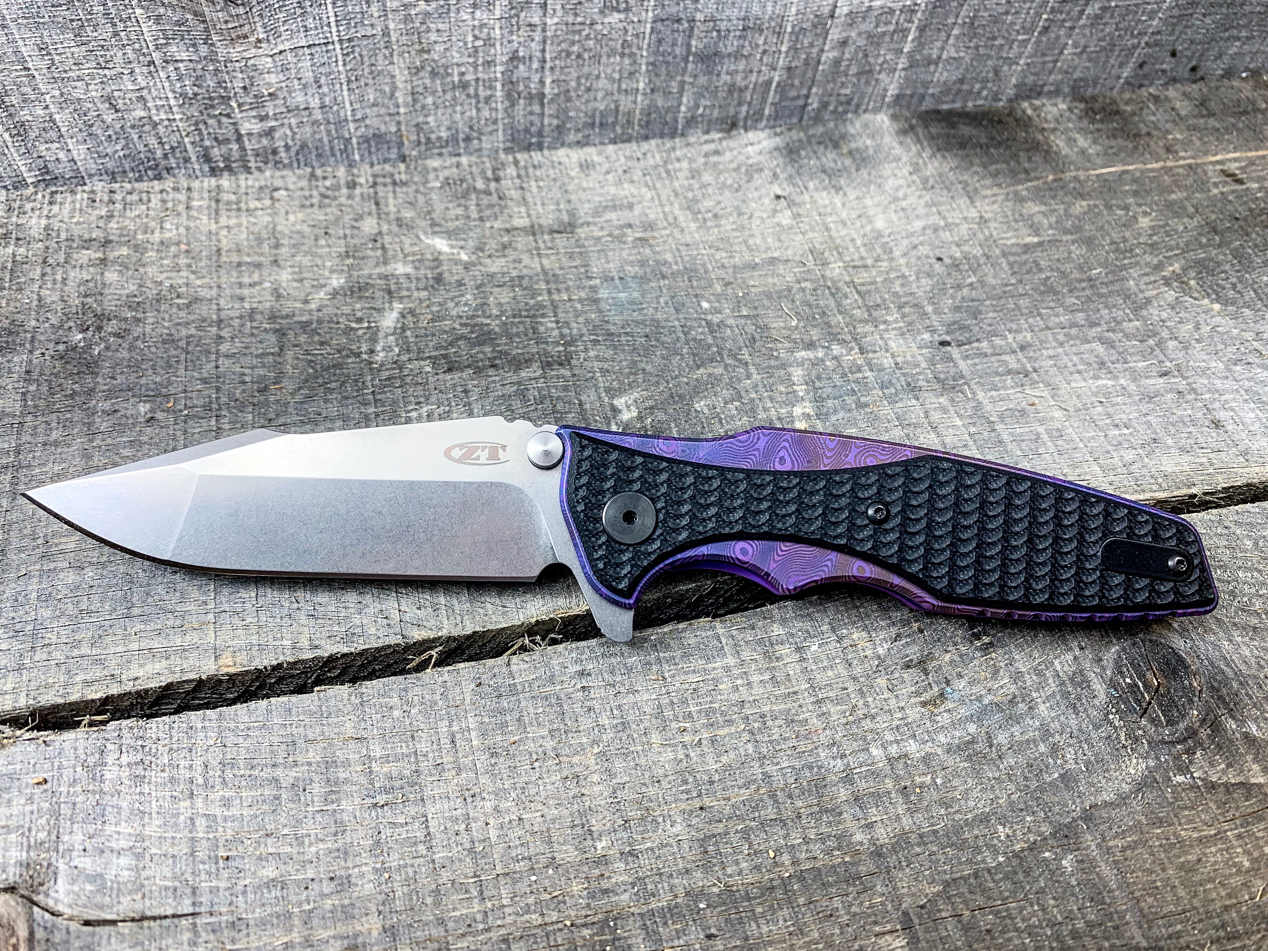 Zero Tolerance 0393SW - St. Nick's Custom Anodization - "Raindrops"