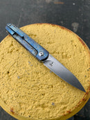 Kizer Feist - Drop Point - Lightning Strike Finish - St. Nick's Custom Anodization-2