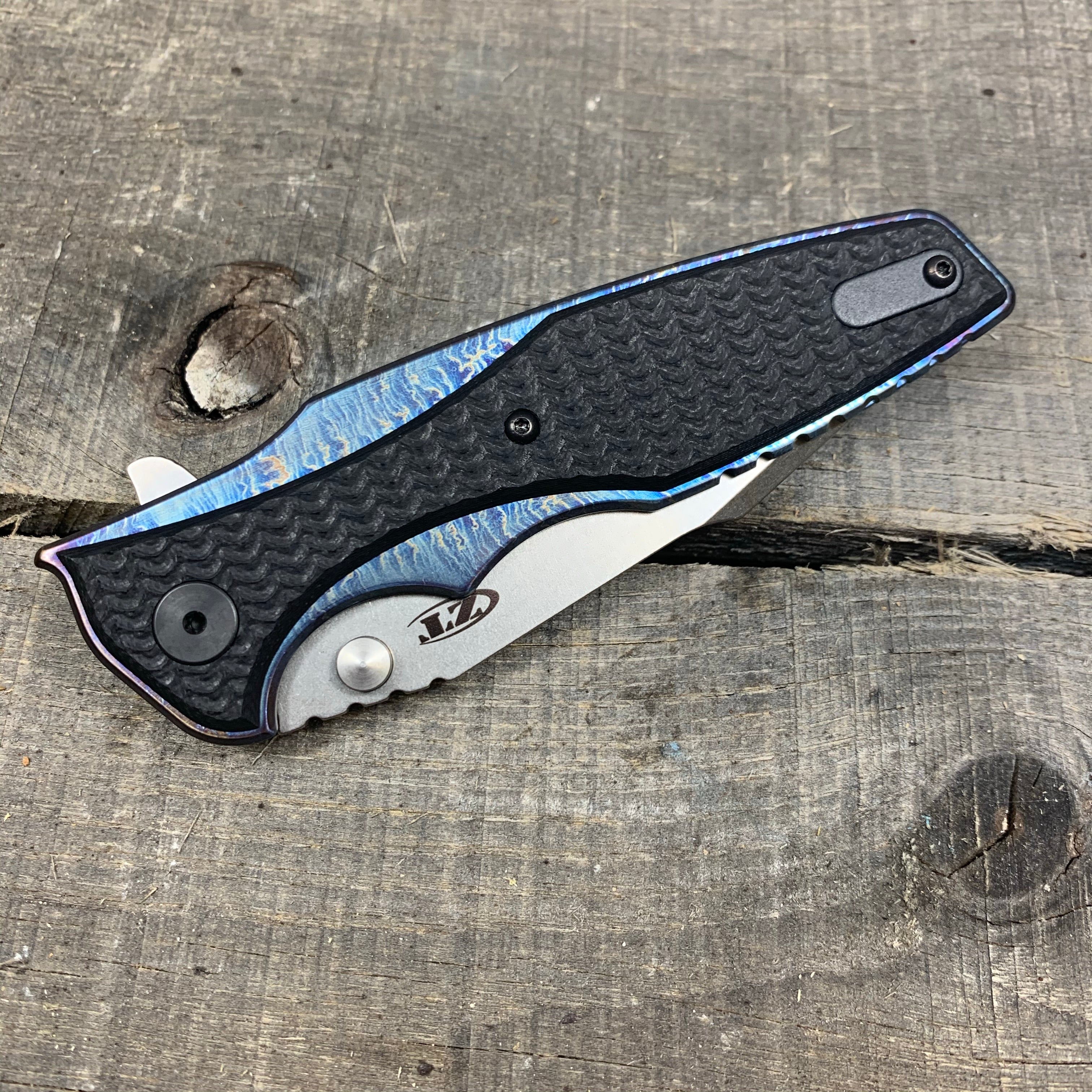 Zero Tolerance 0393SW - St. Nick's Custom Anodization - Lightning Strike Finish