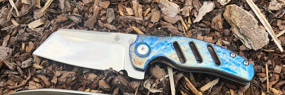 Kizer Mini Sheepdog - St. Nick's Custom Anodization - Lightning Strike Finish