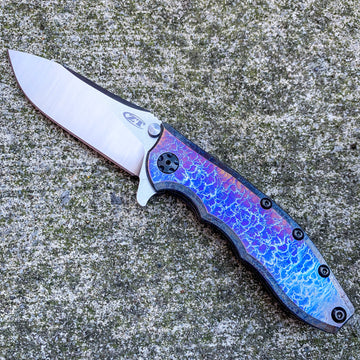Zero Tolerance 0562Ti - St. Nick's Custom Anodization - Lightning Strike Finish