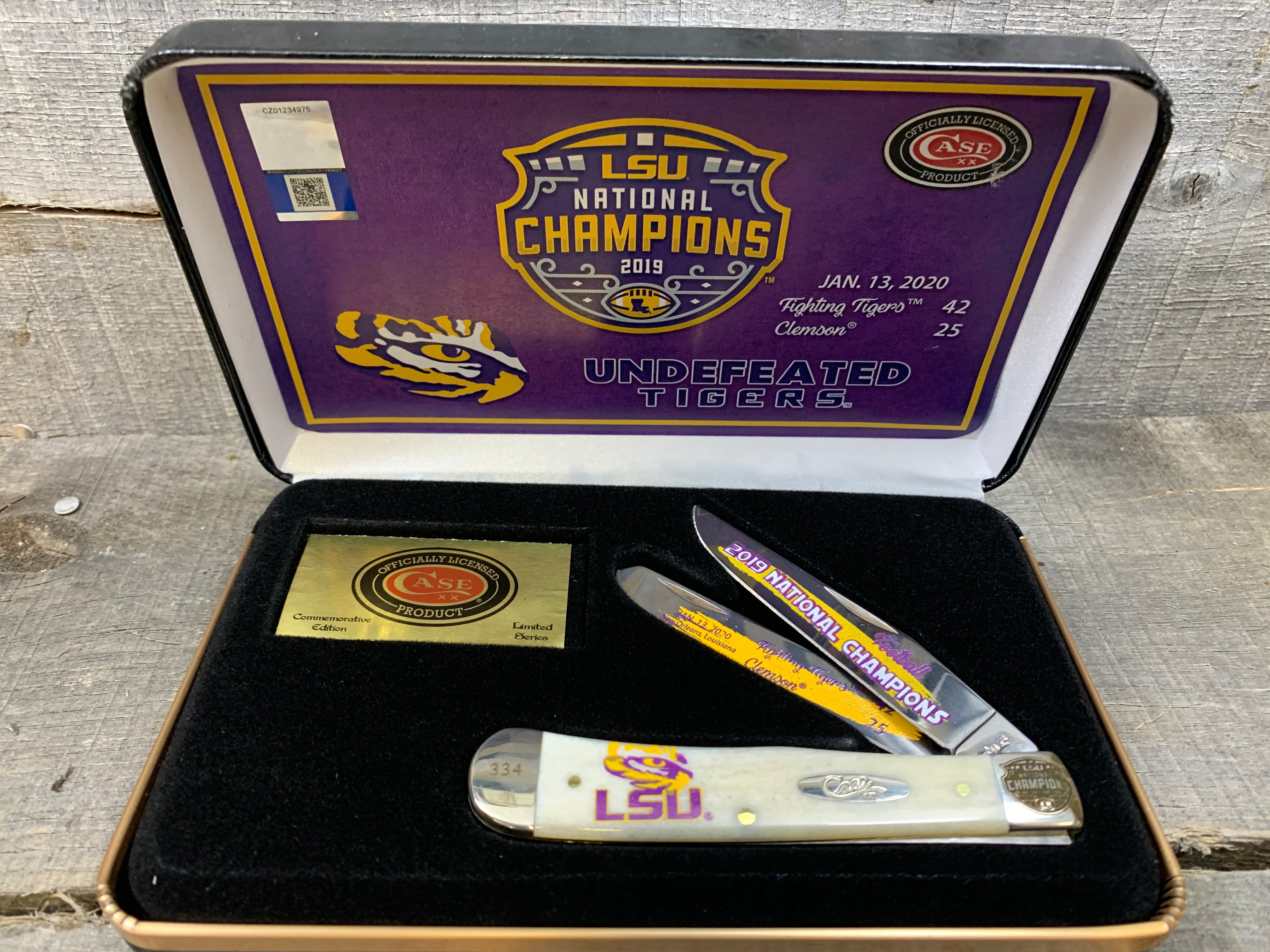 Case - 2019 LSU Championship - Natural Bone - LSU19-CATSB