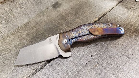 Kizer Sheepdog - Left Handed - St. Nick's Custom Anodization - Lightning Strike Finish