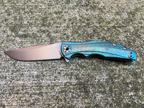 Zero Tolerance Knives 0609PUR - St. Nick's Custom Anodization - Lightning Strike Finish