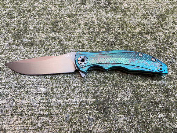Zero Tolerance Knives 0609PUR - St. Nick's Custom Anodization - Lightning Strike Finish