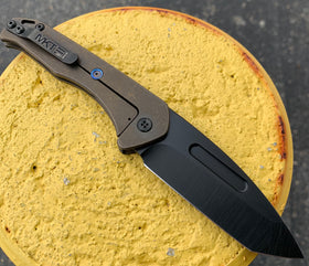Medford - Praetorian Slim - S35VN PVD Tanto Blade - Bronze Ano Handles - PVD Hardware and Clip - SNK/WTO - Home Office