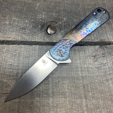 Kizer Envoy - St. Nick's Custom Anodization - Lightning Strike Finish - Ano'd Bolsters