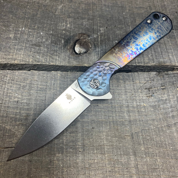 Kizer Envoy - St. Nick's Custom Anodization - Lightning Strike Finish - Ano'd Bolsters