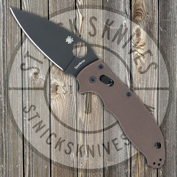 Spyderco Manix 2 - Brown G10 - DLC M390 - Distributor Exclusive - C101GPBNBK2