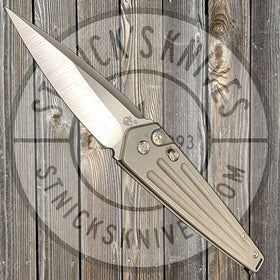 Medford - Nosferatu Auto - S35VN -Tumbled Blade - Tumbled Handles - Standard Hardware and Clip - Black Aluminum Breaker - SNK/WTO - Home Office