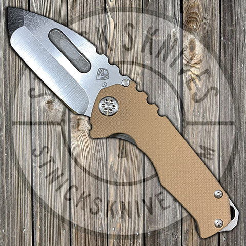 Medford - Praetorian Genesis G - S35VN - PVD Finish - Drop Point - Coyote G10/Tumbled Handles - MK028MKT