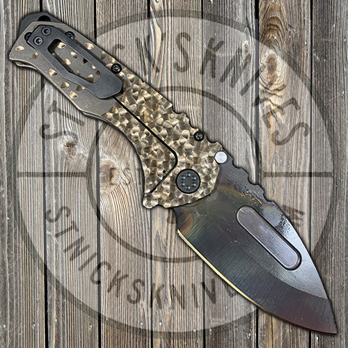 Medford - Praetorian T - S35VN - Vulcan Finish - Drop Point - Bronze Hammer Fade Handles - MK012MKT