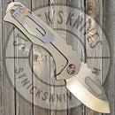 Medford - Praetorian Genesis T - 3V - Tumbled Drop Point Blade - Tumbled Handles - Flamed Hardware and Clip - NP3 Breaker-2