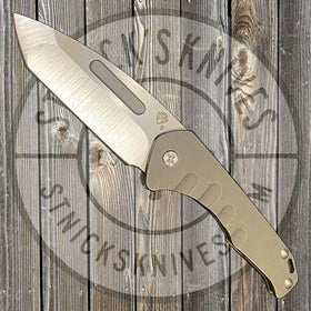 Medford - Praetorian Slim - S35VN - Tumbled Tanto Blade - Bronze Ano Handles - Std. Hardware and Clip