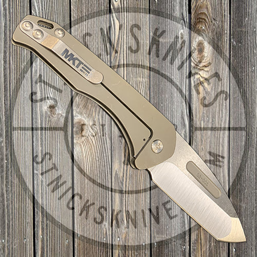Medford - Praetorian Slim - S35VN - Tumbled Tanto Blade - Bronze Ano Handles - Std. Hardware and Clip