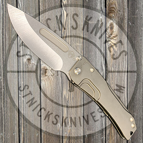 Medford - Slim Midi Marauder - S35VN - Tumbled Drop Point Blade - Tumbled PVD Handles - Std. Clip - Std. Hardware