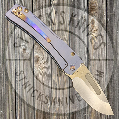 Medford - Slim Midi Marauder - S35VN - Tumbled Finish - Faced/Flamed Handle and Clip - MK201MKT