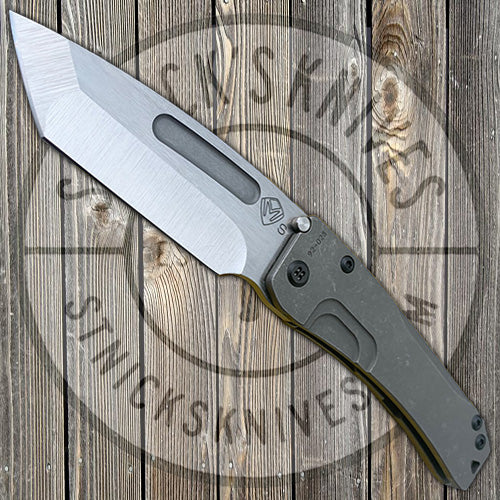 Medford Slim Midi Marauder - S35VN - Tumbled Tanto Blade - Tumbled Handle - Flamed Clip - PVD Hardware