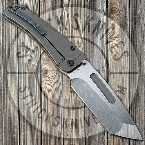 Medford Slim Midi Marauder - S35VN - Tumbled Tanto Blade - Tumbled Handle - Flamed Clip - PVD Hardware