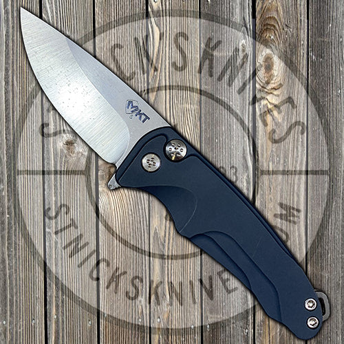Medford - Smooth Criminal - S35VN - Tumbled Finish - Drop Point- Blue Anodized Handles - MK039MKT