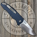 Medford - Smooth Criminal - S35VN - Tumbled Finish - Drop Point- Blue Anodized Handles - MK039MKT-2