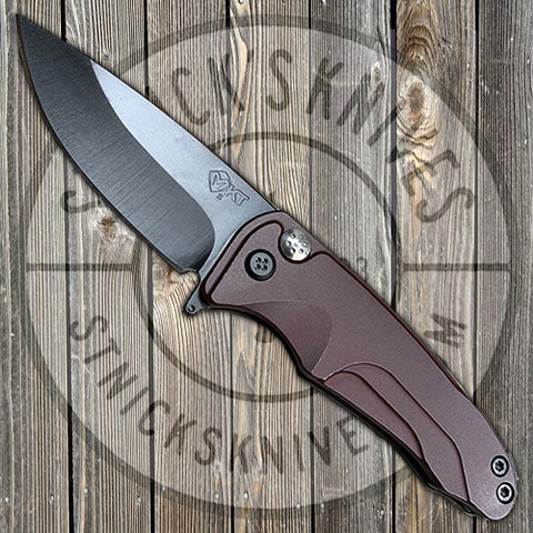 Medford - Smooth Criminal - S35VN - PVD Finish - Drop Point- Red Anodized Handles - MK039MKT