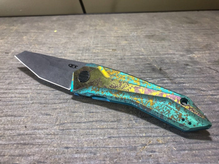 Zero Tolerance 0055 - St. Nick's Custom Anodization "Splattered"